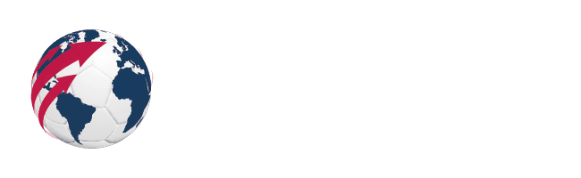 Professional football players training on European pitch